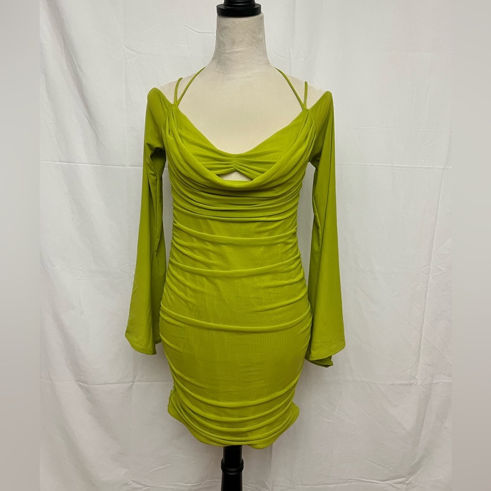 Princess Polly Lime Long Sleeve Dress
